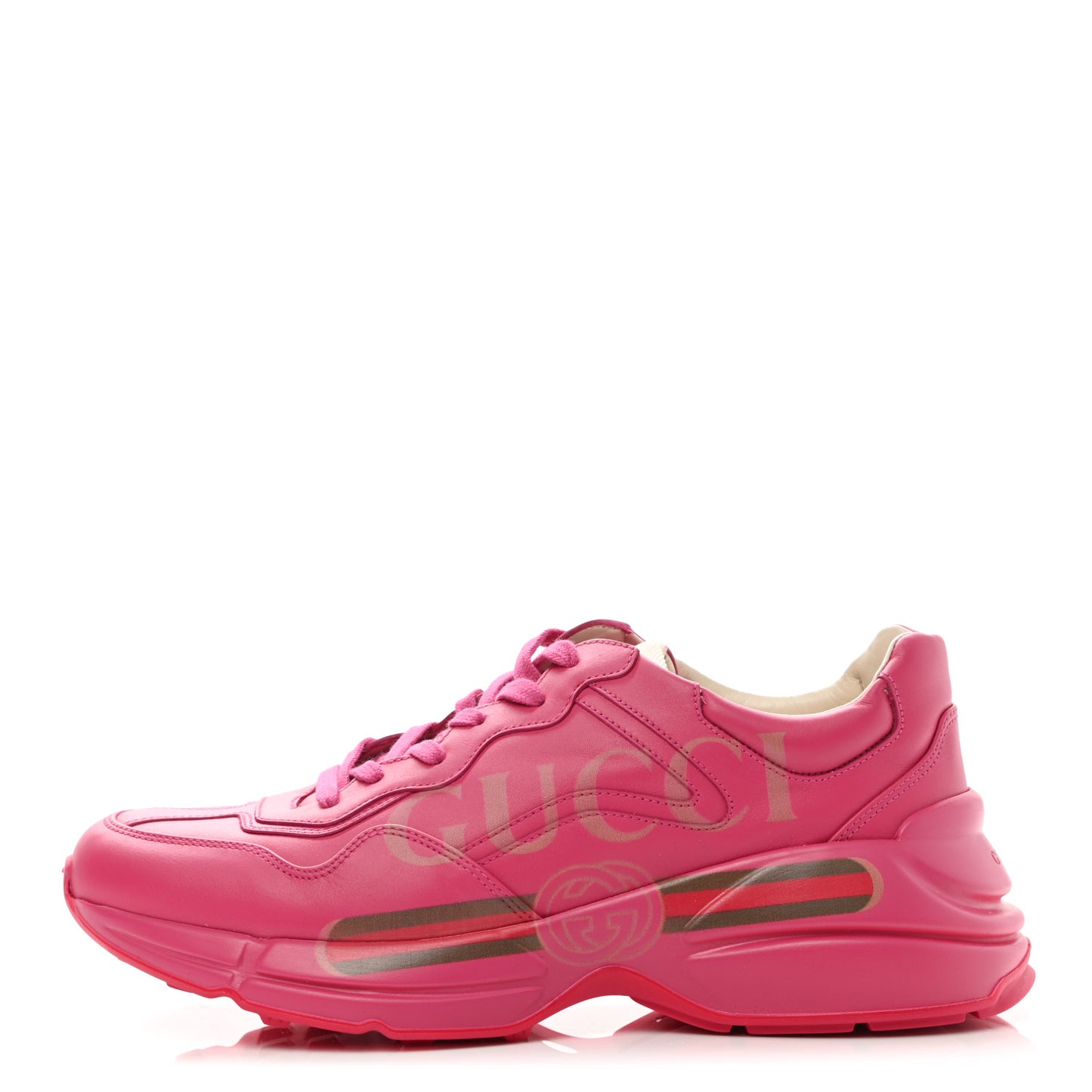 Calfskin Logo Mens Rhyton Sneakers 9 Box Pink