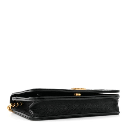 Chanel Caviar Quilted Boy Wallet On Chain WOC Black 4 of 14