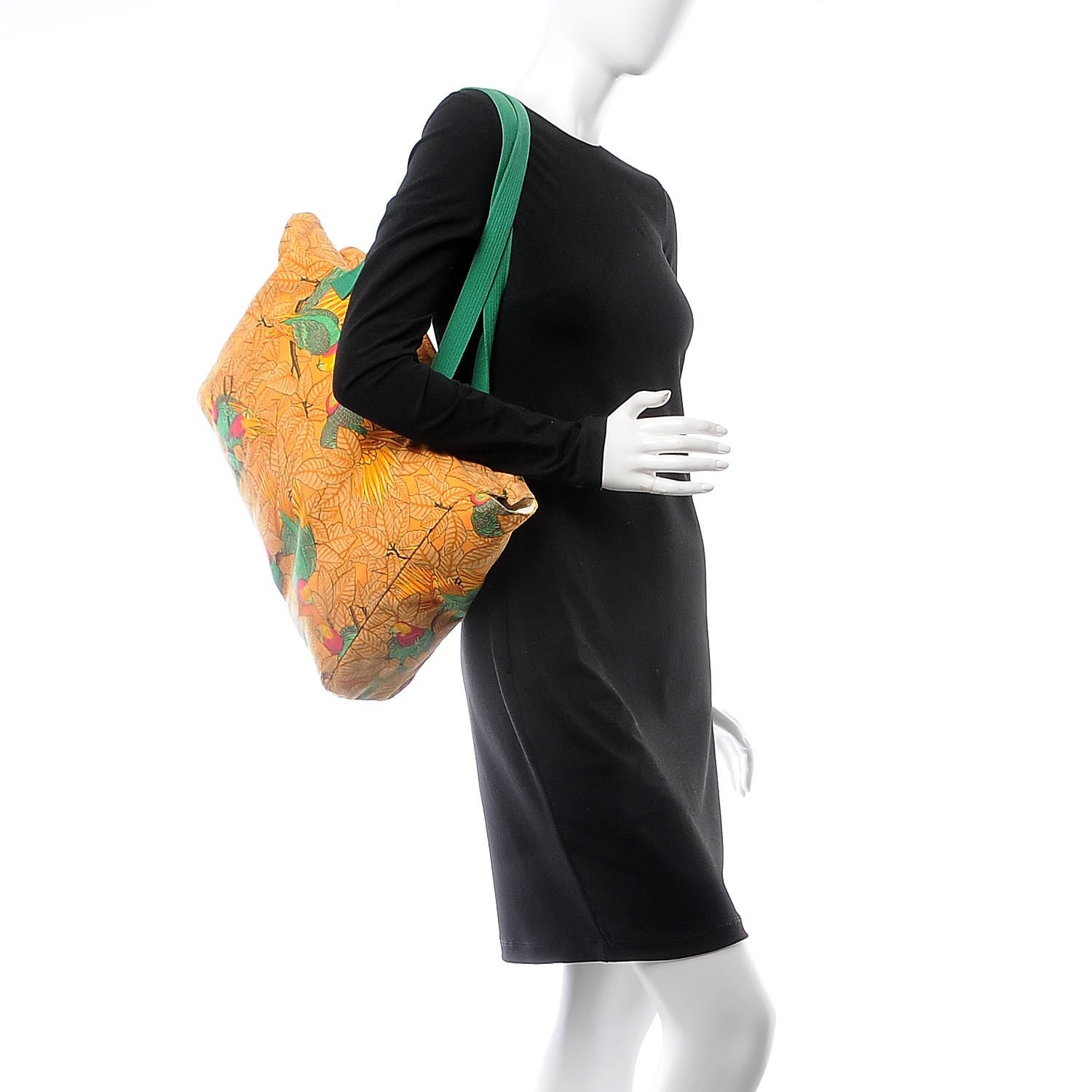 Hermes Canvas Les Perroquets Tote Multi 2 of 9
