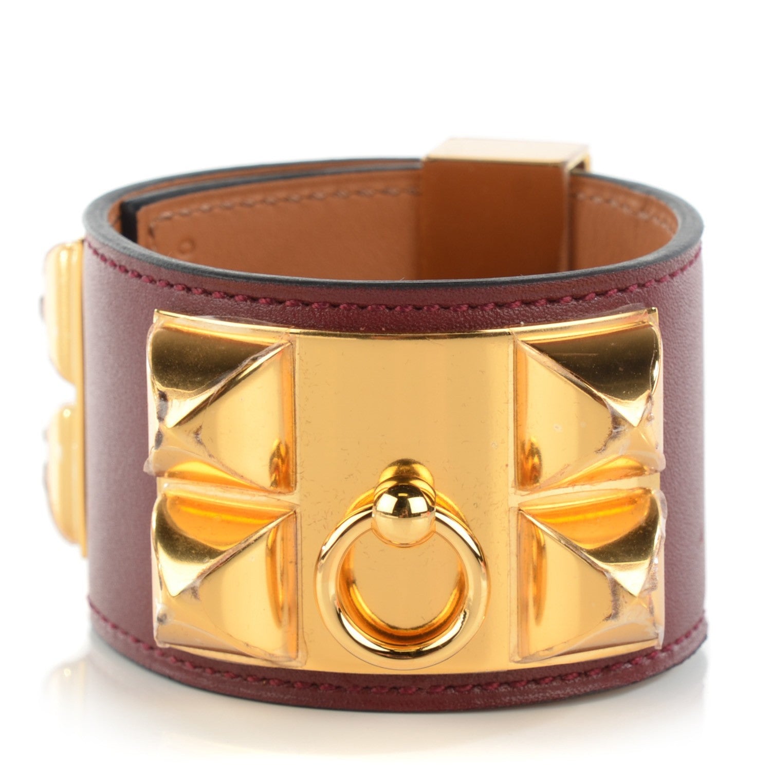 Hermes Chamonix Collier De Chien CDC Bracelet S Rouge H 1 of 6