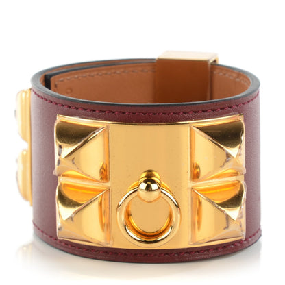 Hermes Chamonix Collier De Chien CDC Bracelet S Rouge H 1 of 6