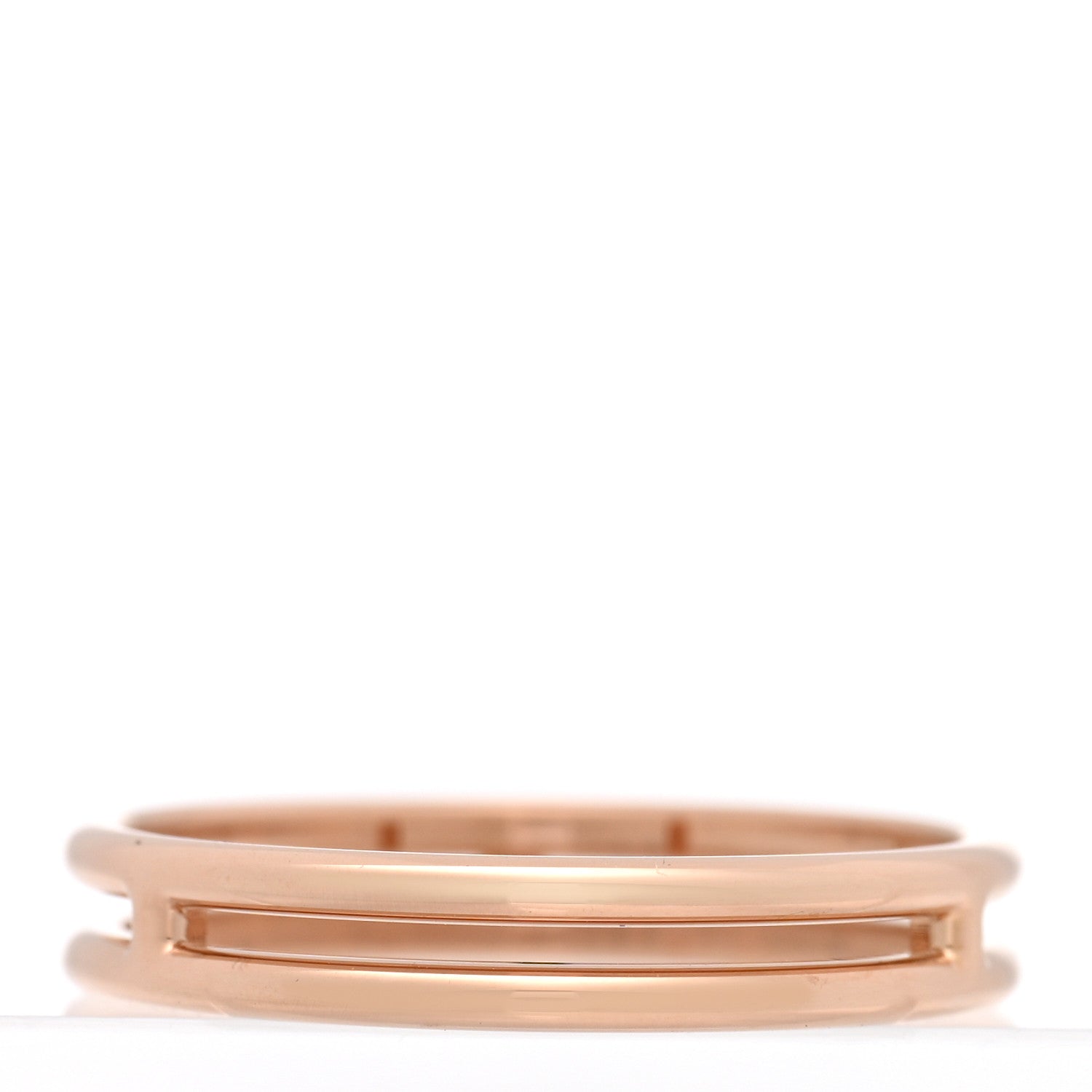 Hermes 18K Rose Gold Ariane Wedding Band Ring 57 8 3 of 5