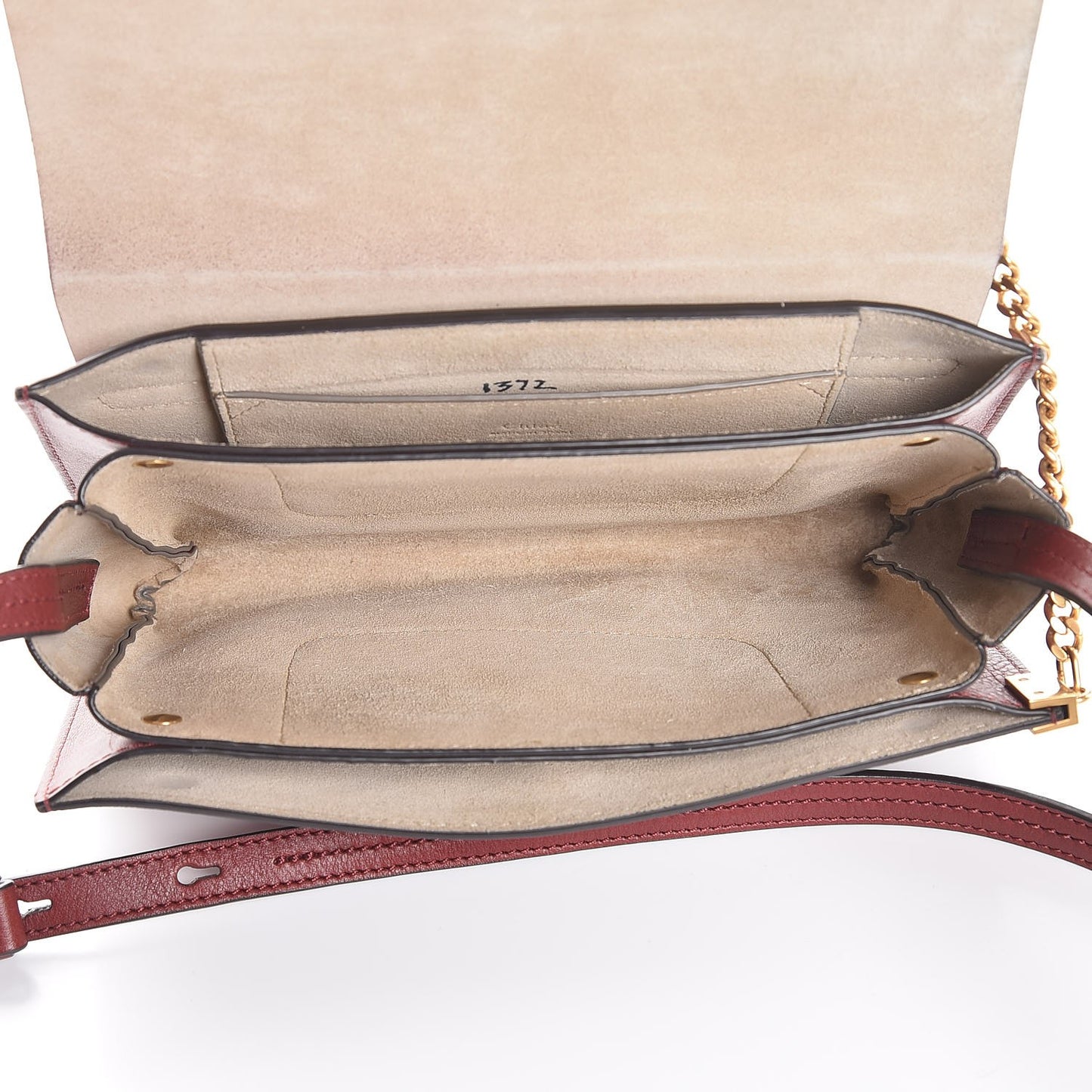 Goatskin Small Faye Shoulder Bag Sienna Red