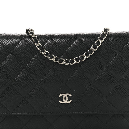 Chanel Caviar Quilted Wallet On Chain WOC Black 9 of 15