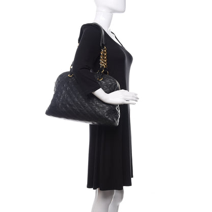 Marc Jacobs Lacquered Goatskin Quilted Karlie Satchel Black 2 of 16