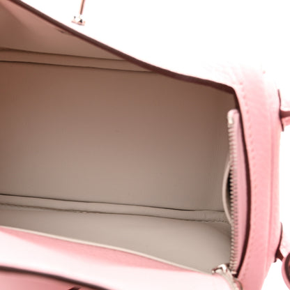 Hermes Taurillon Clemence Verso Mini Lindy 20 Rose Sakura Gris Perle 5 of 11
