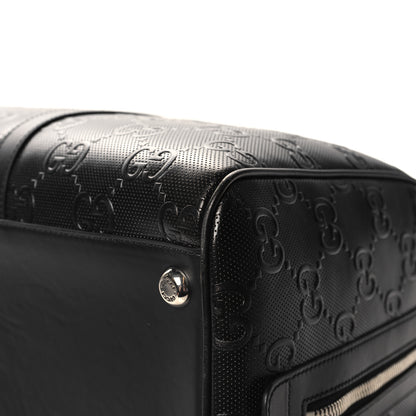 Gucci Calfskin GG Tennis Embossed Duffle Bag Black 11 of 11