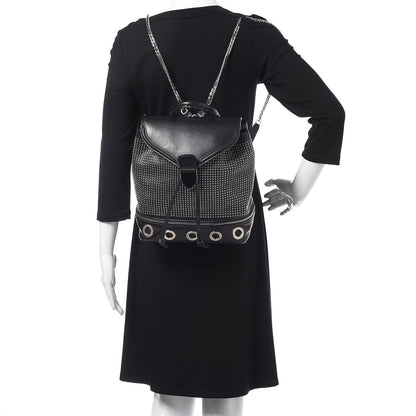 Alexander McQueen Calfskin Grommet Backpack Black 2 of 12