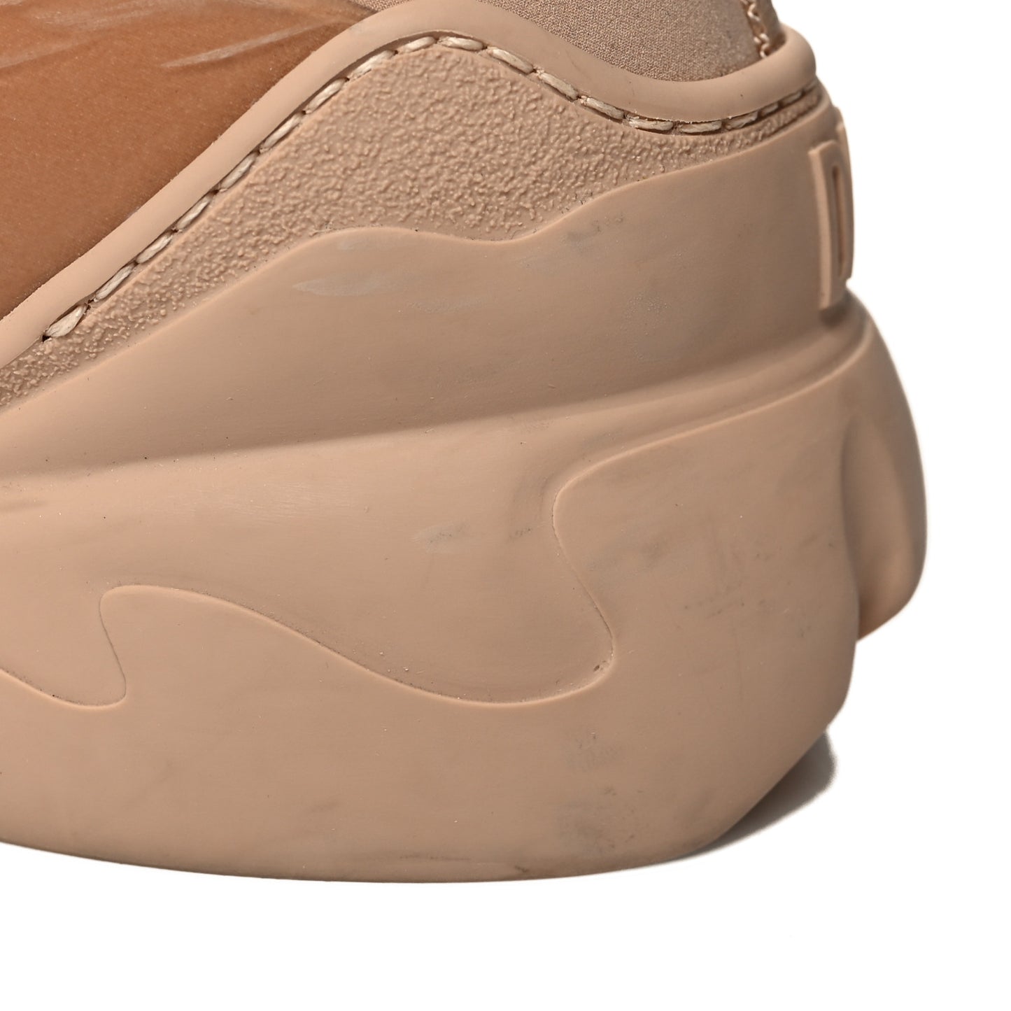 Neoprene Rubber Womens D-Connect Sneakers 37.5 Nude