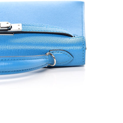 Hermes Chevre Mysore Mini Kelly Sellier 20 Bleu Zanzibar 17 of 30