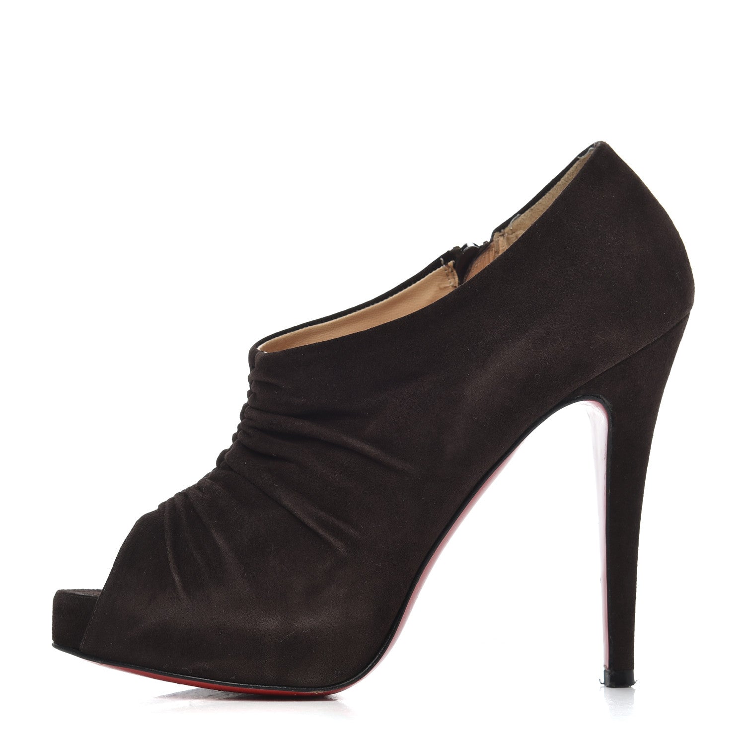 Christian Louboutin Suede Treopli 120 Booties 36 Moka 1 of 18