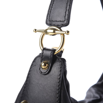 Gucci Calfskin Medium Jockey Hobo Black 11 of 12