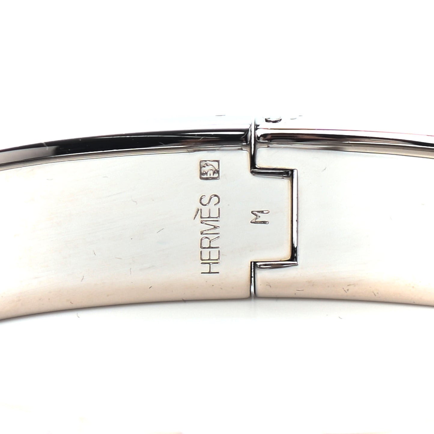 Enamel Narrow Clic Clac H Bracelet PM White