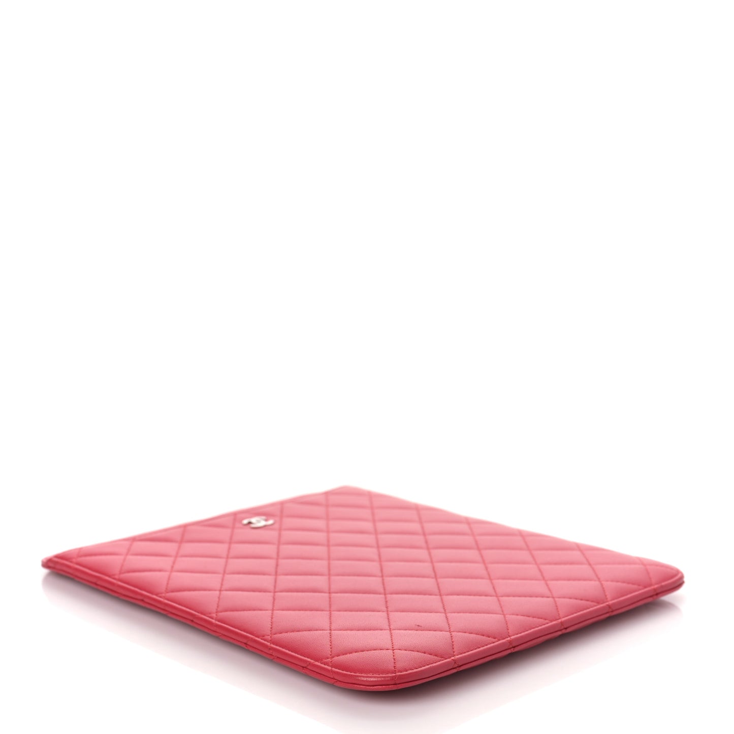 Lambskin Quilted iPad Case Sleeve Fuchsia