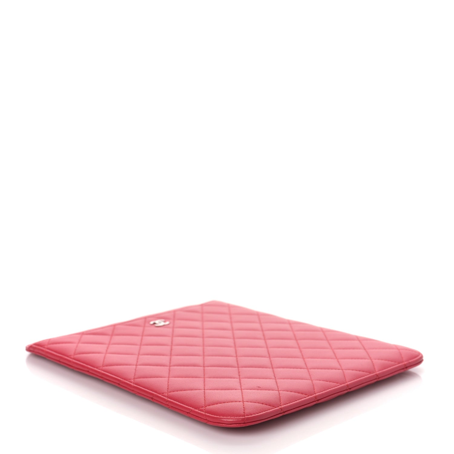 Chanel Lambskin Quilted iPad Case Sleeve Fuchsia 4 of 9