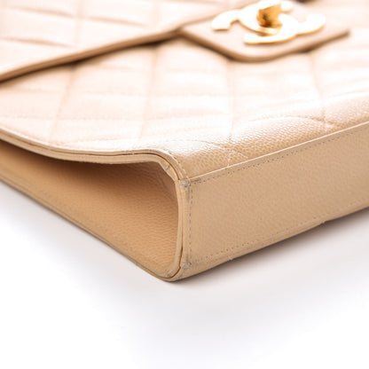 Chanel Caviar Quilted Briefcase Laptop Bag Beige 14 of 16