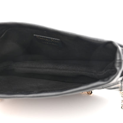 Christian Dior Lambskin Cannage Mini Top Handle Drawstring Bag Black 5 of 12
