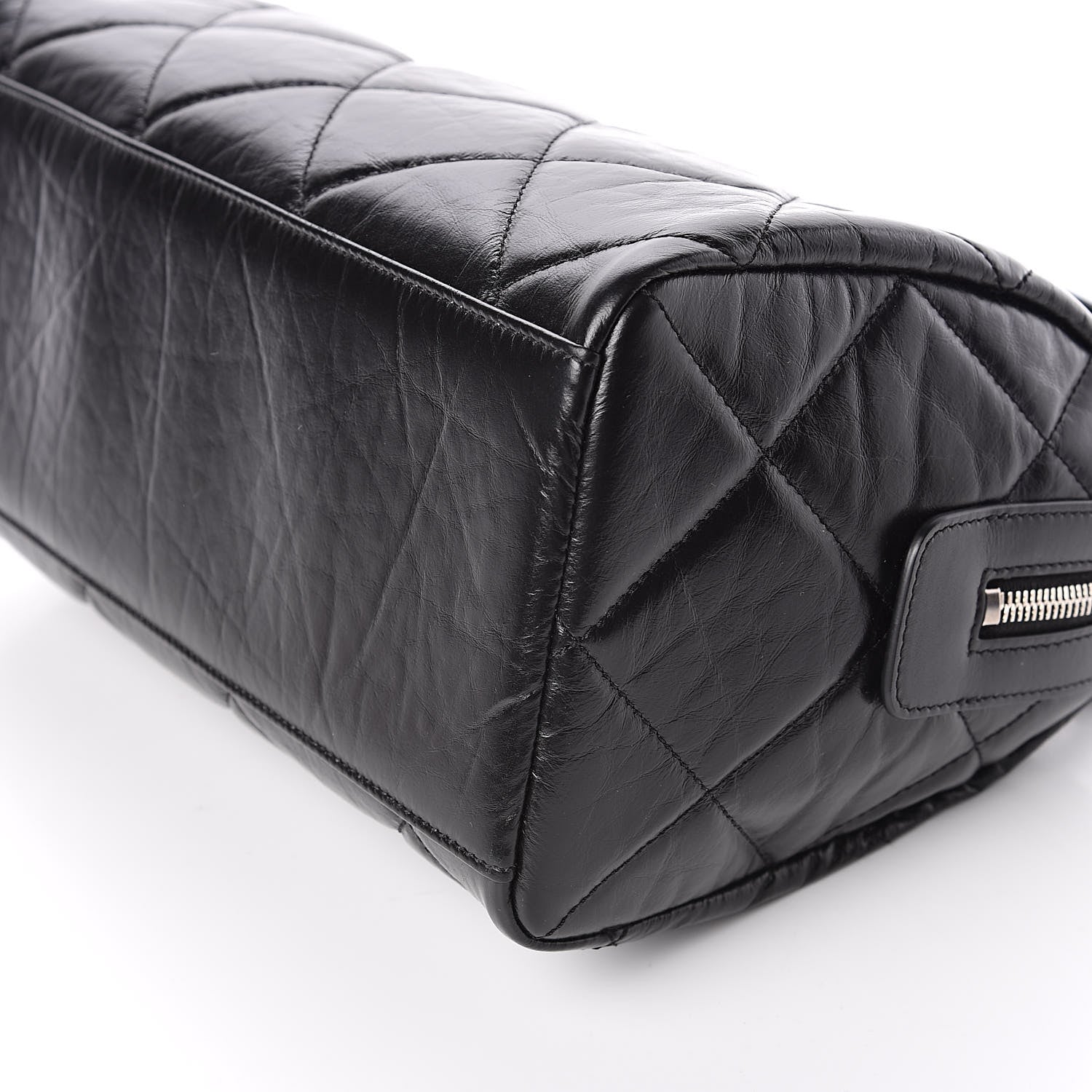 Chanel Calfskin Quilted Small CC Bowling Bag Black 10 of 12