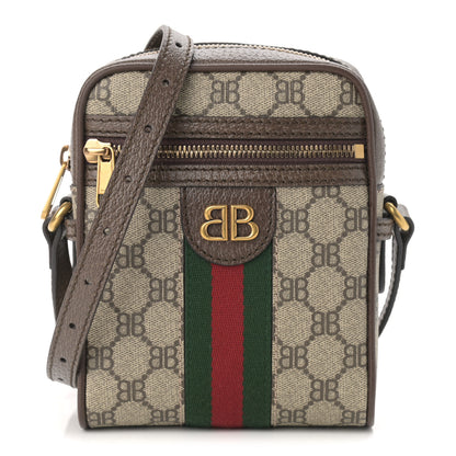 Gucci X BALENCIAGA BB Supreme Monogram Web Mini Ophidia Messenger Beige New Acero 1 of 10