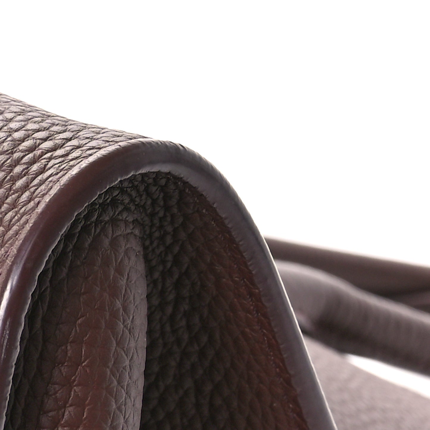 Matte Grained Calfskin EW Margaux Dark Mocha