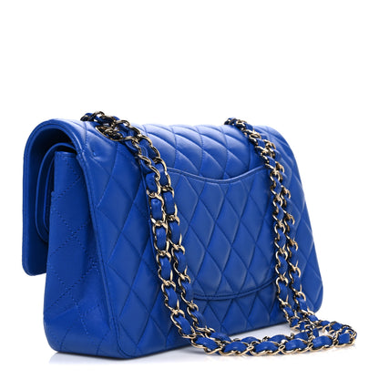 Chanel Lambskin Quilted Medium Double Flap Blue 3 of 10
