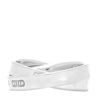 Tiffany Sterling Silver 1837 Interlocking Ring 52 6 3 of 5