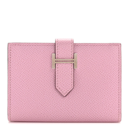 Hermes Epsom Bearn Card Holder Wallet Mauve Sylvestre 1 of 9