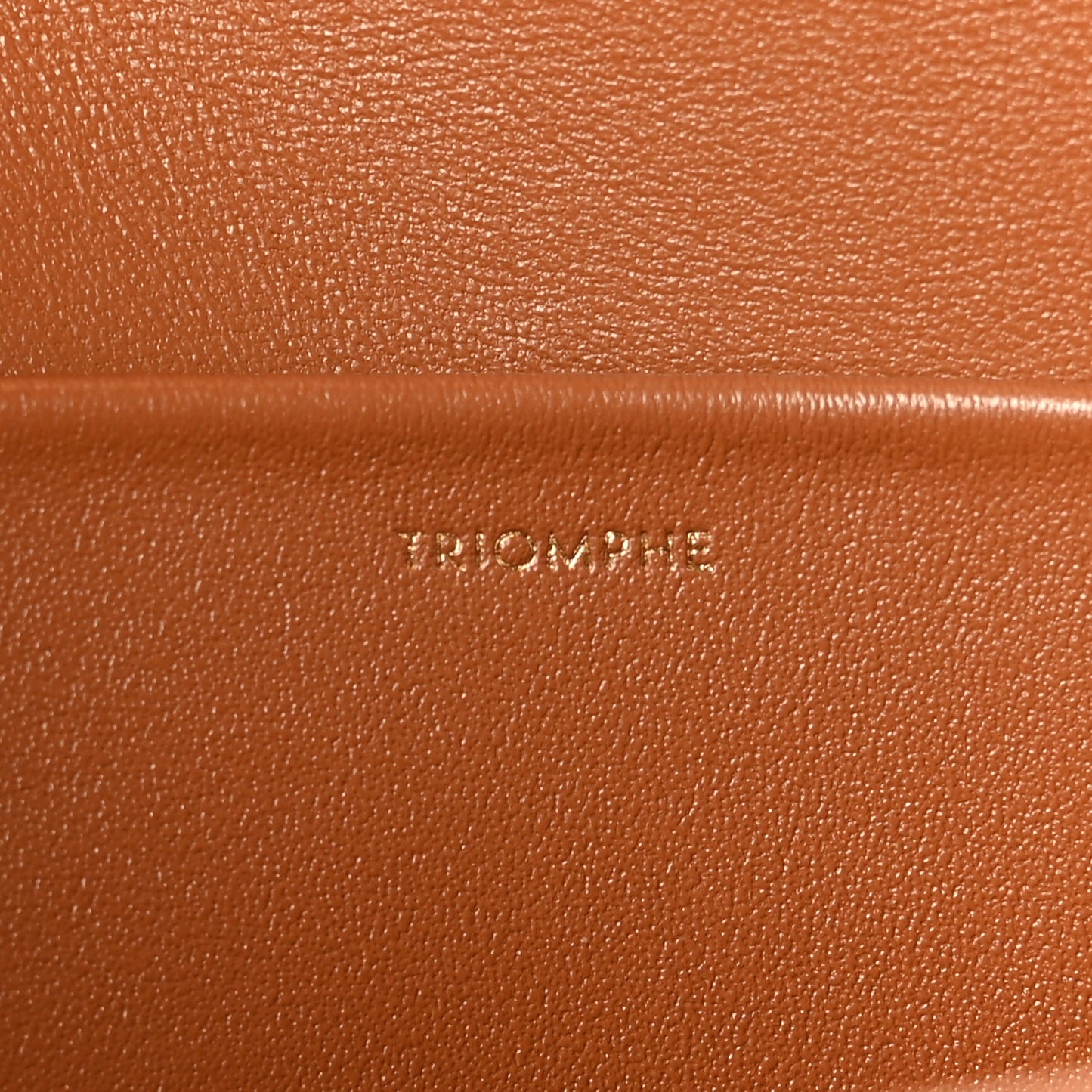 Canvas Calfskin Triomphe Shoulder Bag Tan