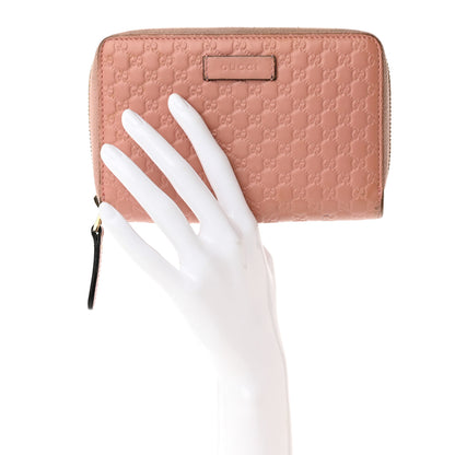 Gucci Soft Microguccissima Zip Around Organizer Wallet Soft Pink 2 of 15