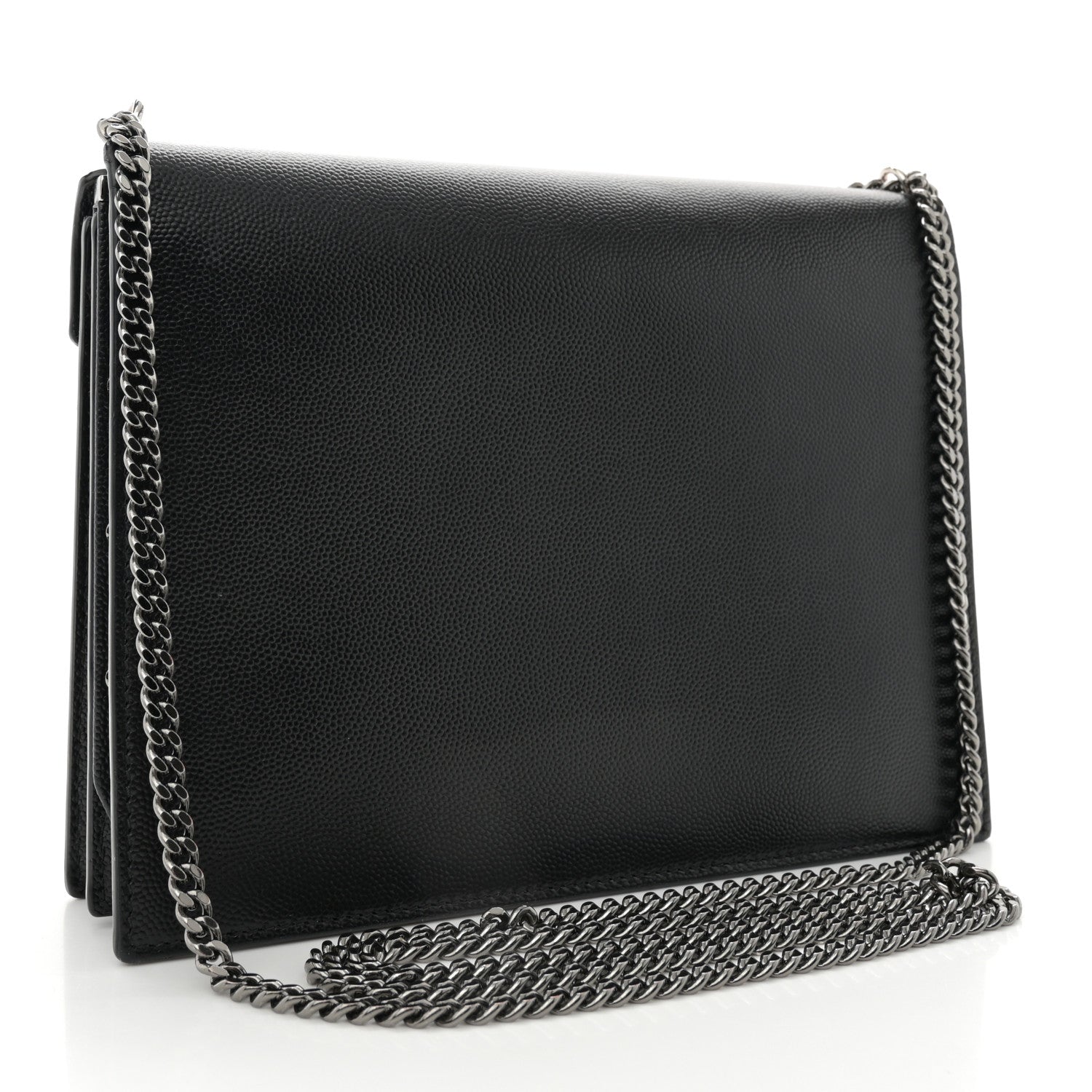 Saint Laurent Grain De Poudre Monogram Cassandra Clasp Bag Black 3 of 15