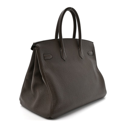 Hermes Taurillon Clemence BIRKIN 35 Cafe 3 of 16