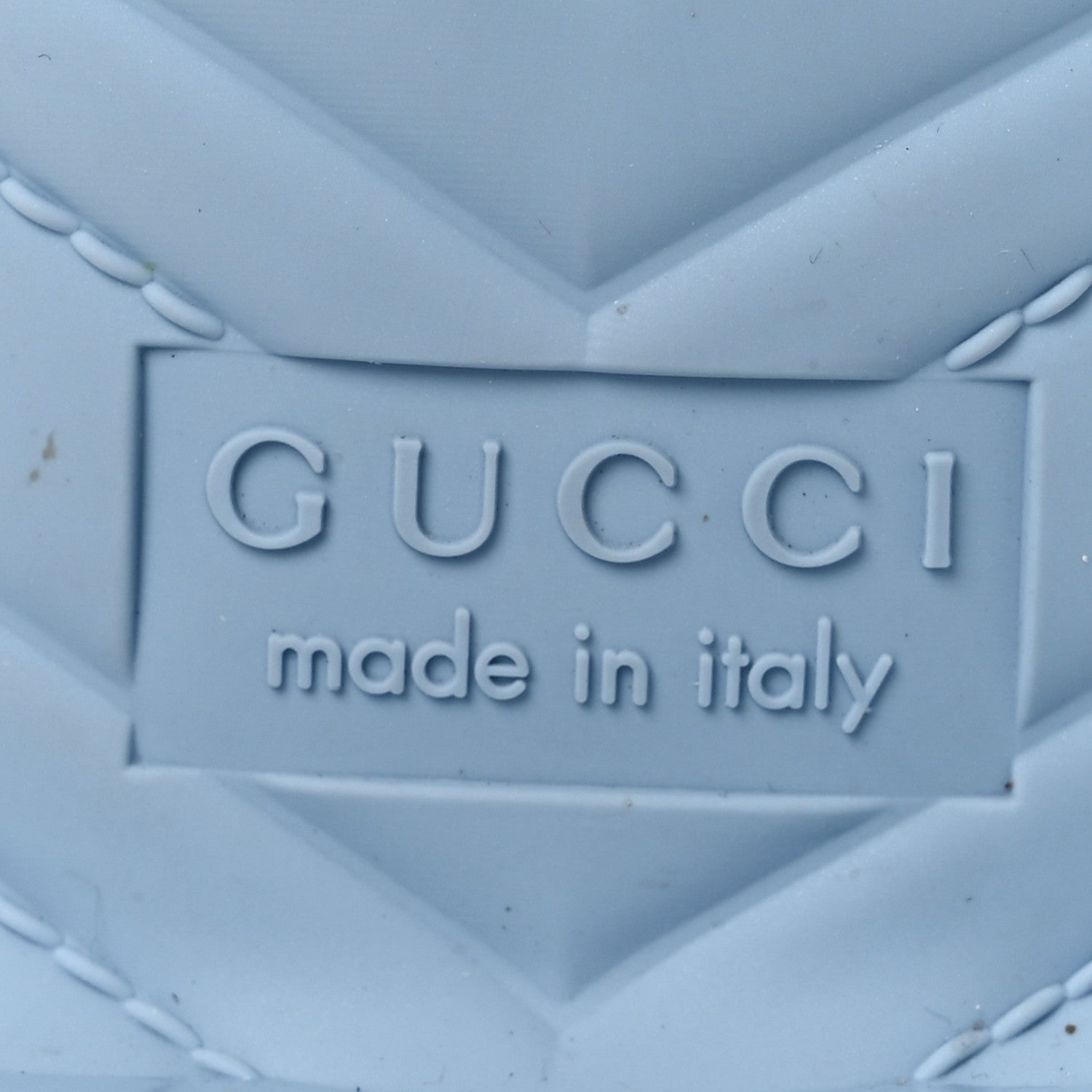 Gucci Rubber Gucci Logo Womens Platform 20/60mm Slide Sandals 38 Porcelain Light Blue 8 of 13