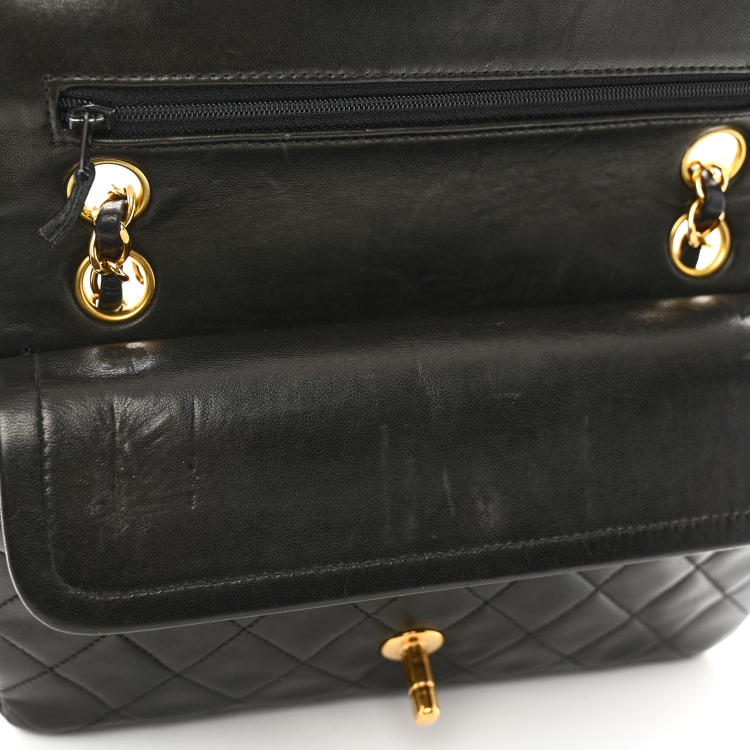 Chanel Lambskin Quilted Small Double Flap Black 11 of 12