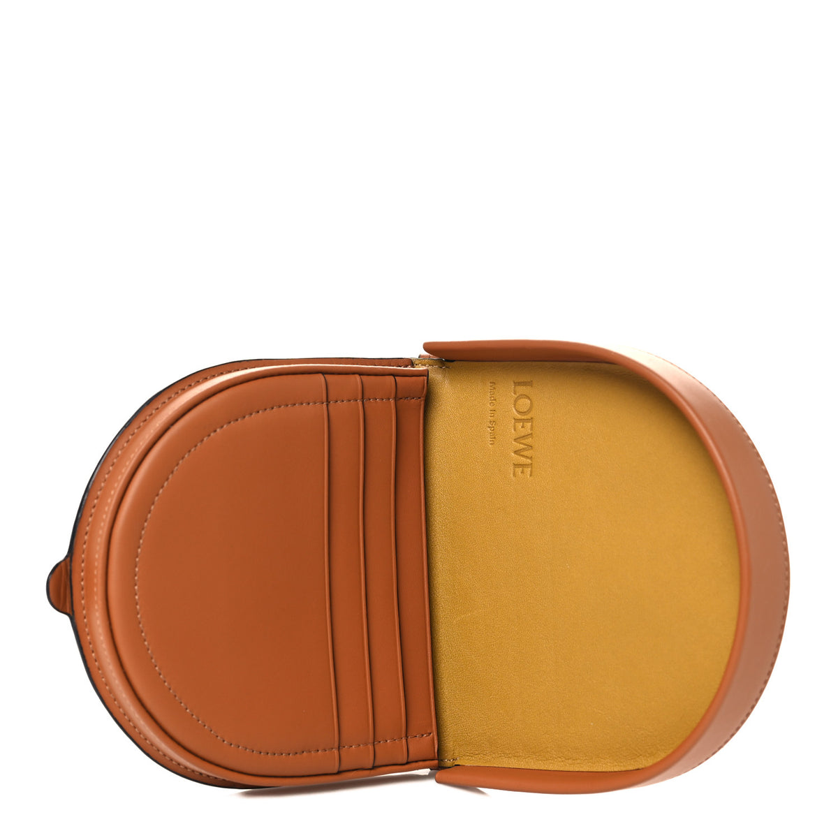 Loewe Buffed Calfskin Logo Embossed Small Heel Pouch Tan 5 of 10