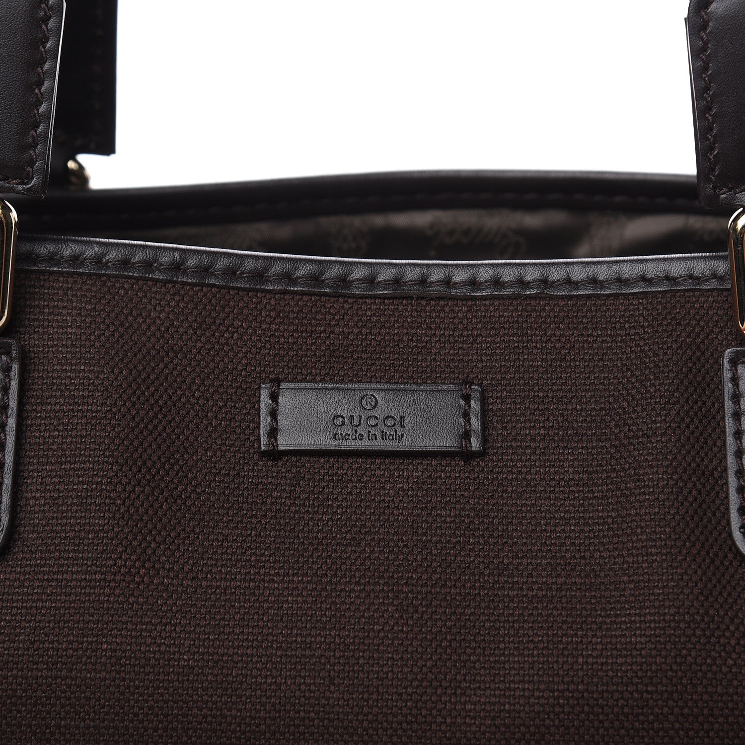 Gucci Canvas Tote Brown 12 of 13
