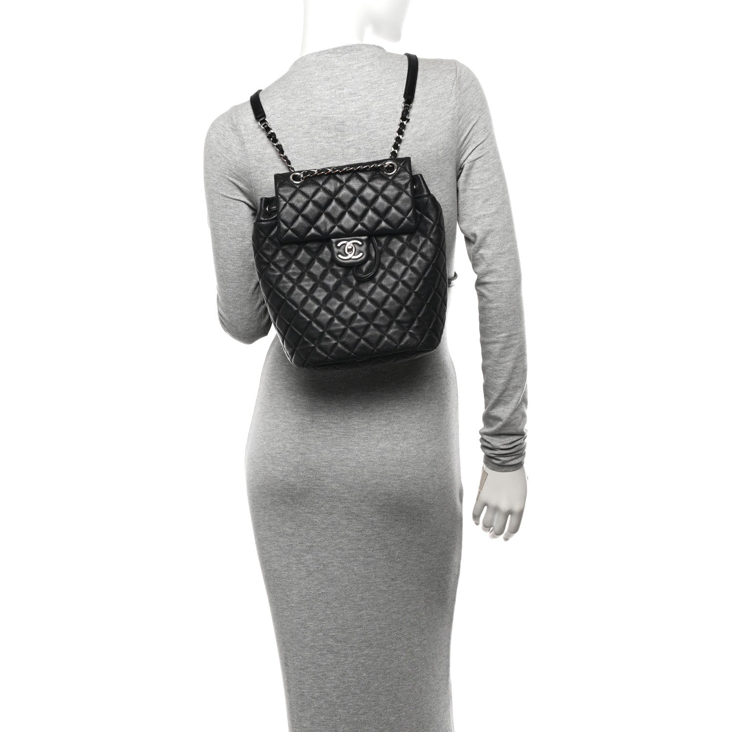 Chanel Calfskin Quilted Small Urban Spirit Backpack Black 2 of 14