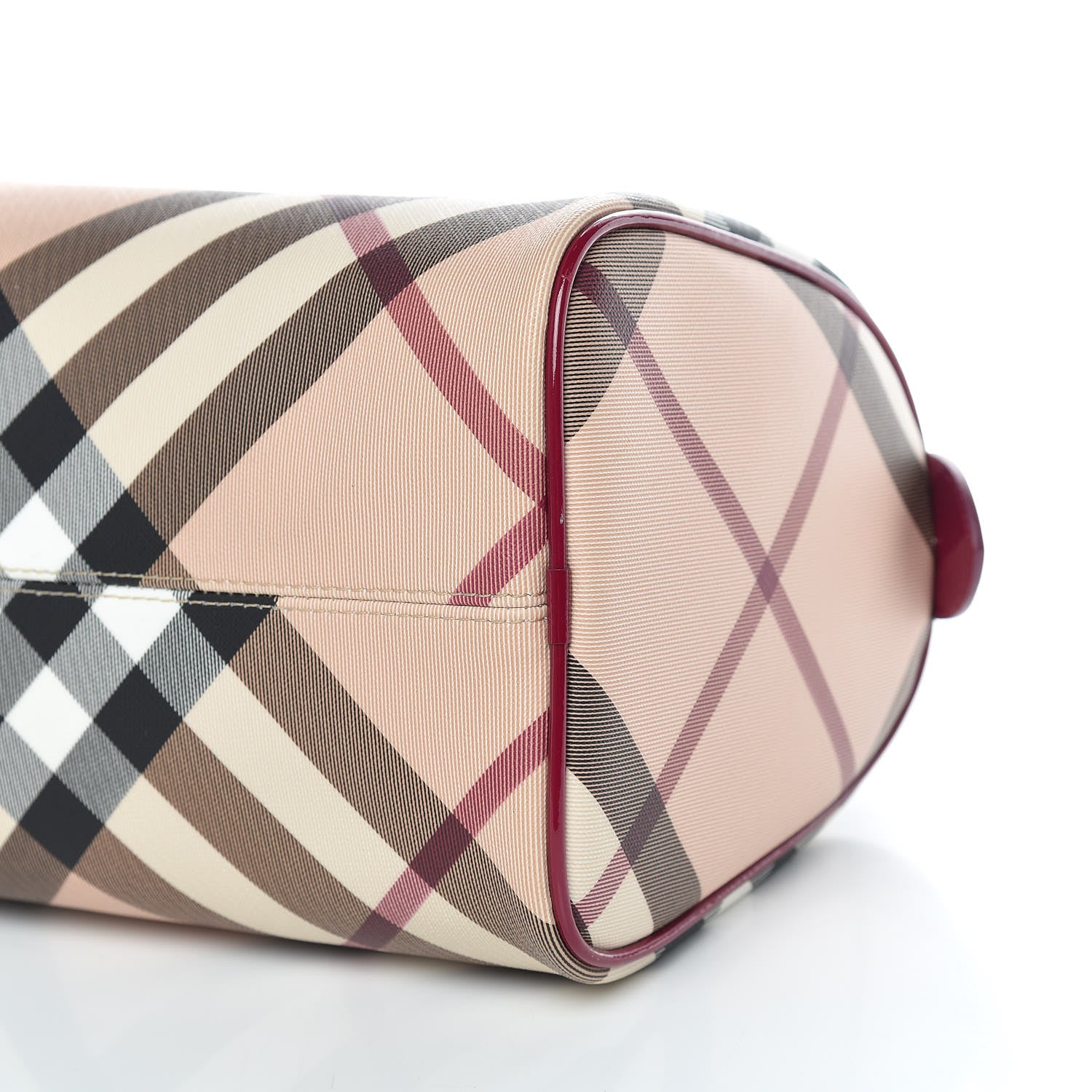 Burberry Patent Nova Check Chester Bowling Bag Raspberry Sorbet 11 of 12