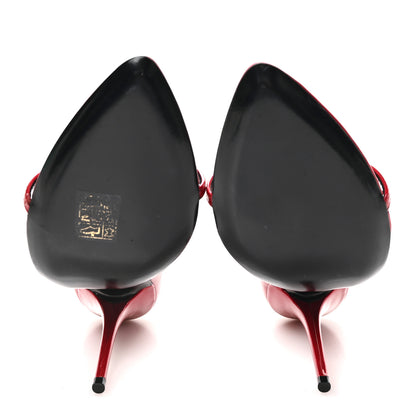 Saint Laurent Patent Gippy Crisscross Mule Sandals 37 Red 6 of 9