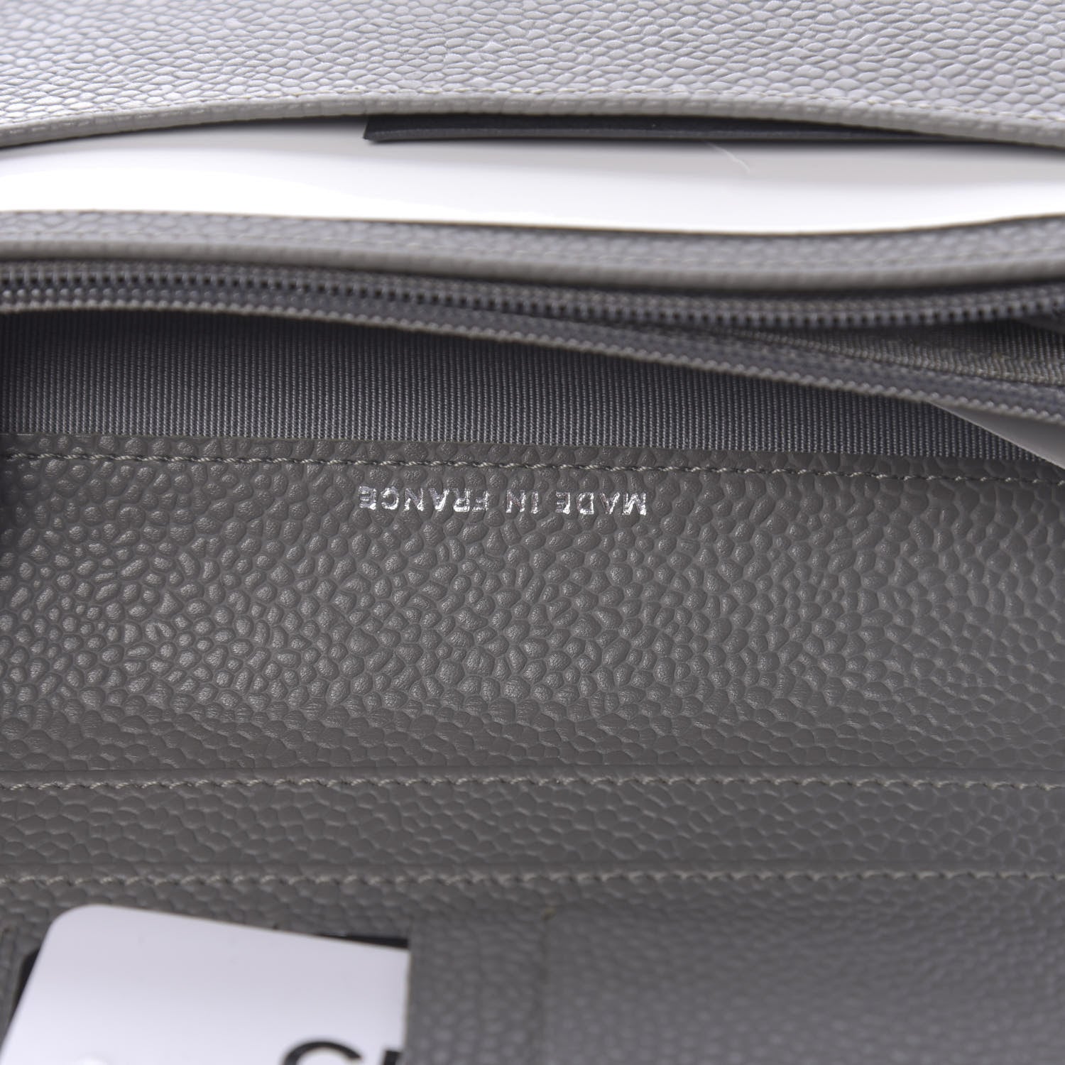 Chanel Caviar Quilted Yen Wallet Grey 7 of 9