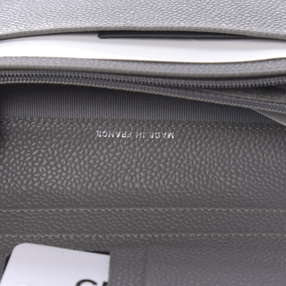 Chanel Caviar Quilted Yen Wallet Grey 7 of 9