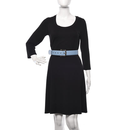 Gucci Soft Microguccissima Margaux Calfskin Belt 90 36 Mineral Blue 2 of 6