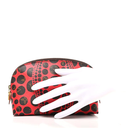 Louis Vuitton Monogram Kusama Pumpkin Dots Cosmetic Pouch Red 2 of 8