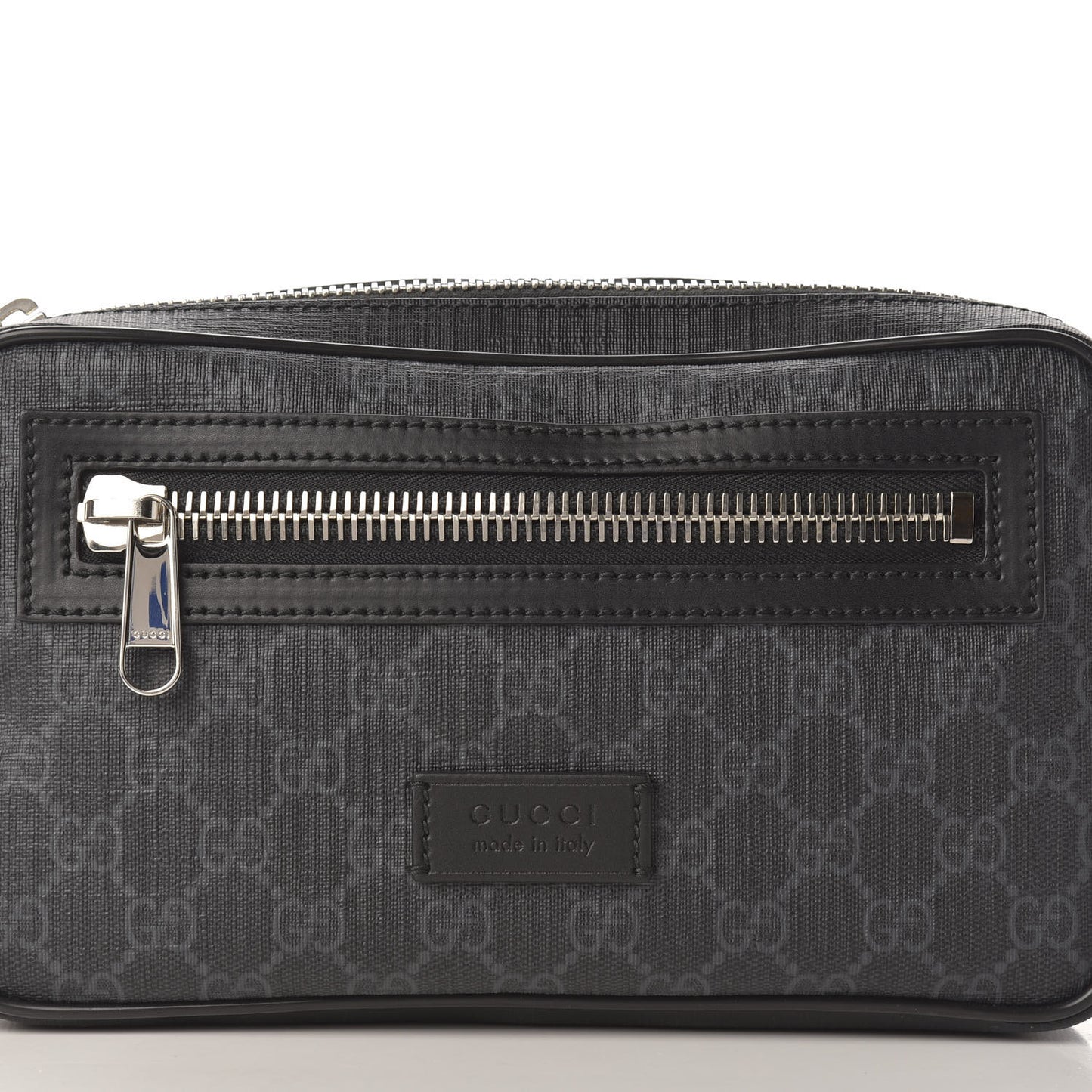 Soft GG Supreme Monogram Web Belt Bag Black Grey