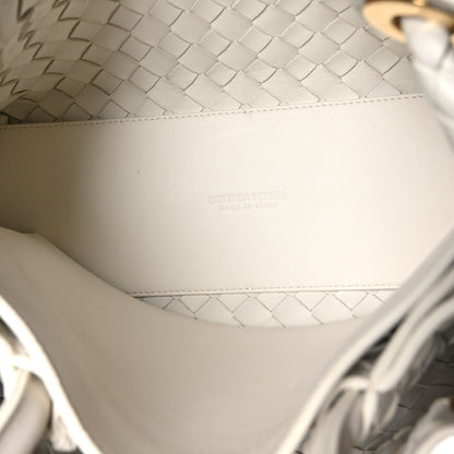 Bottega Veneta Nappa Intrecciato Medium Andiamo Shoulder Bag White 5 of 10