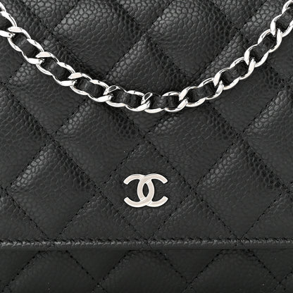 Chanel Caviar Quilted Wallet on Chain WOC Black 9 of 13