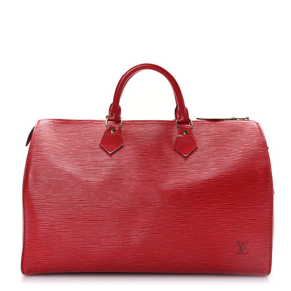 Louis Vuitton Epi Speedy 35 Castillan Red 1 of 11