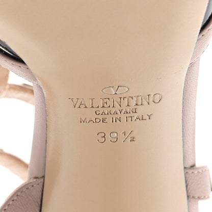 Valentino Garavani Calfskin Nappa Rockstud Ankle Strap 65mm Pumps 39.5 Black Poudre 7 of 10