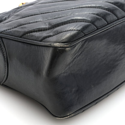 Chanel Lambskin Chevron Quilted Camera Case Black 9 of 10