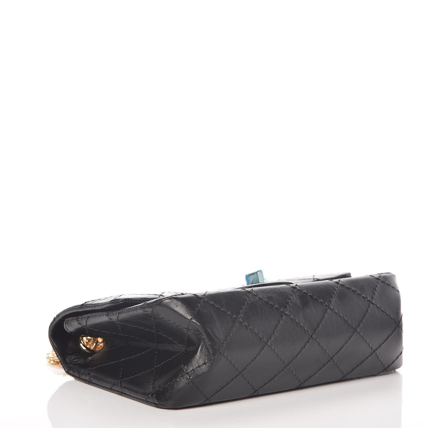 Aged Calfskin Quilted 2.55 Reissue Mini Flap Black