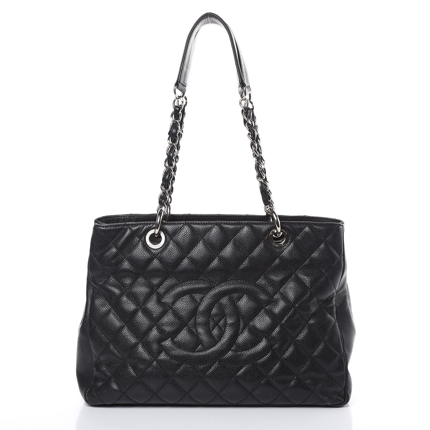 Caviar Quilted Grand Shopping Tote GST Black